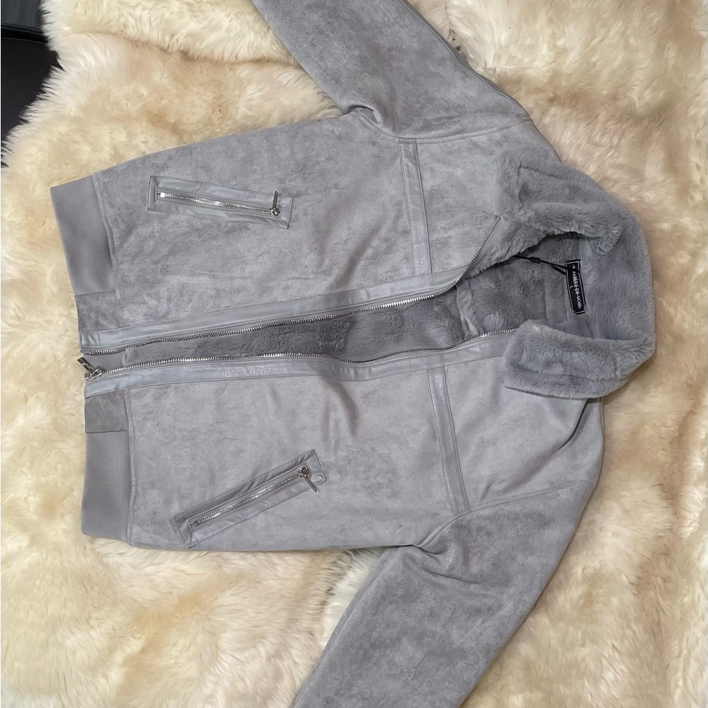 Men's Gray Suede Jacket